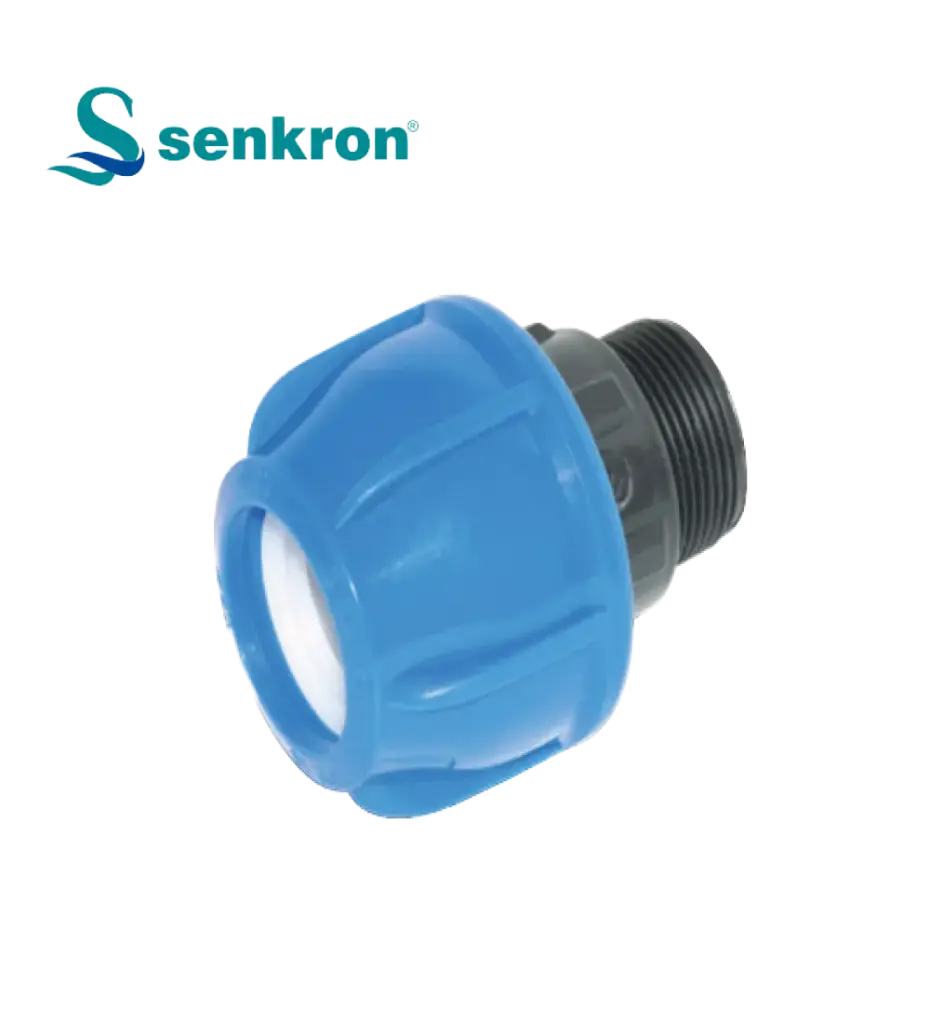 Male Adaptor 90mm × 3" Senkron Blue