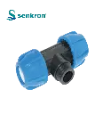 Male Reducing Tee 110 x "4 x 110 senkron blue